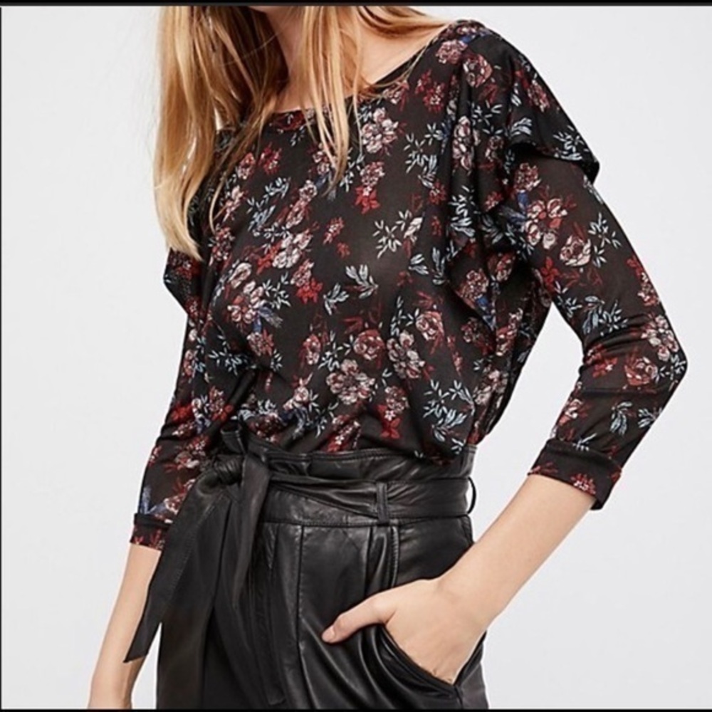 Free People Dock Street floral blouse NWT